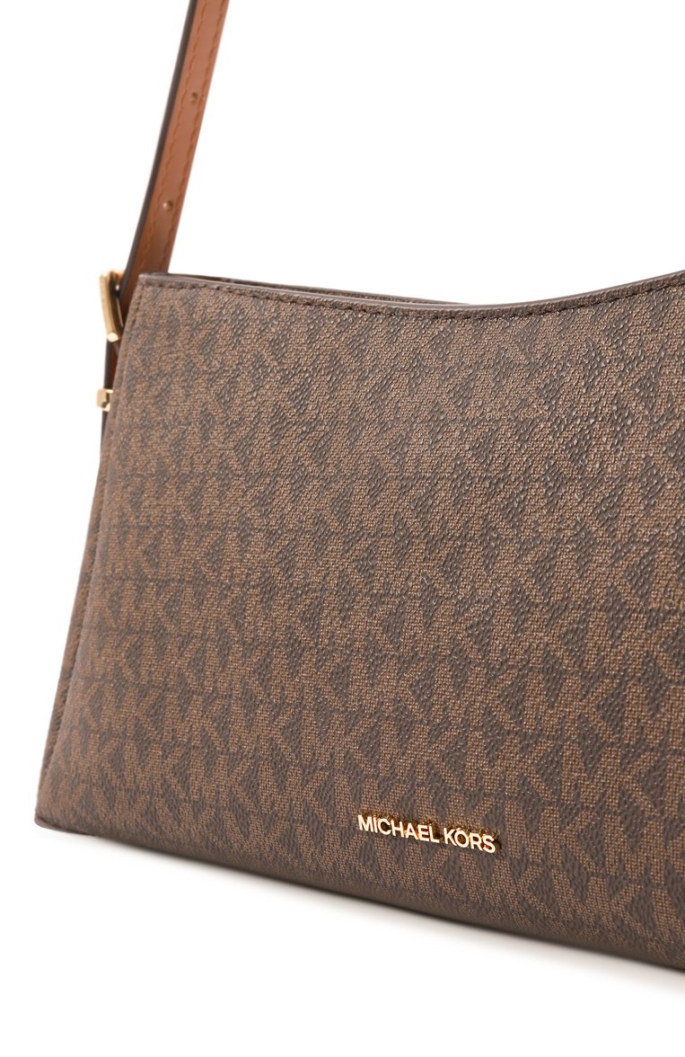 Женская сумка moore medium MICHAEL MICHAEL KORS коричневого цвета, арт. 32R5G90C6B | Фото 3 (Размер: medium; Материал: Экокожа, Канва)
