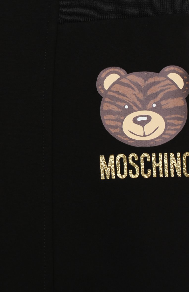 Детские брюки со штрипками MOSCHINO черного цвета, арт. HDP03T/LJA02/10A-14A | Фото 3 (Девочки Кросс-КТ: Брюки-одежда; Материал внешний: Вискоза; Нос: Не проставлено; Ростовка одежда: 10 - 11 лет | 140 - 146см, 12 лет | 152 см, 13 - 15 лет | 158 см)