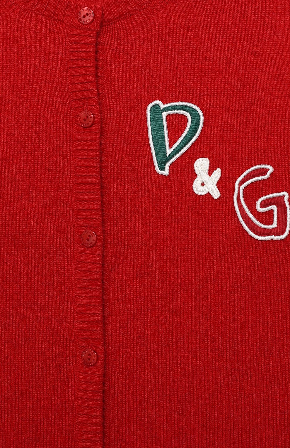 Кашемировый кардиган DOLCE & GABBANA красного цвета по цене 49950 руб., арт. L5KWB2/JAW5B/8-14, фото 3 Кашемировый кардиган DOLCE & GABBANA, арт. L5KWB2/JAW5B/8-14, фото 3