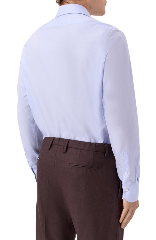 Хлопковая сорочка Finamore 1925 170/2 N/C0495Z Голубой  170/2 N/C0495Z Фото 4