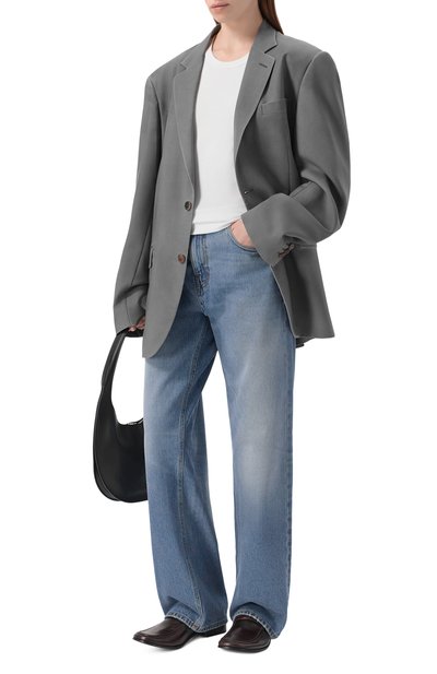 Кожаные лоферы swing-toe MM6, арт. S66WR0034/P7560, фото 3