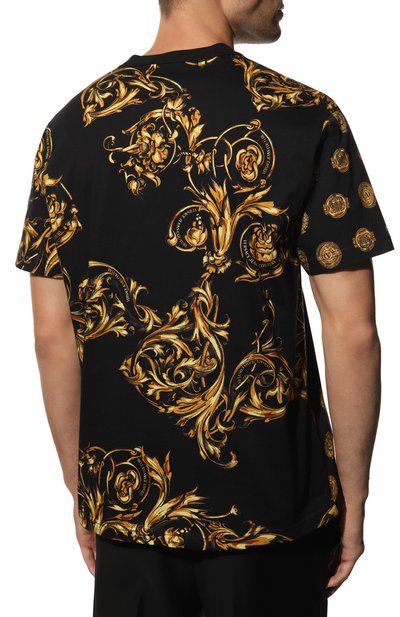 Хлопковая футболка VERSACE JEANS COUTURE, арт. 72GAH6R1/JS064, фото 4
