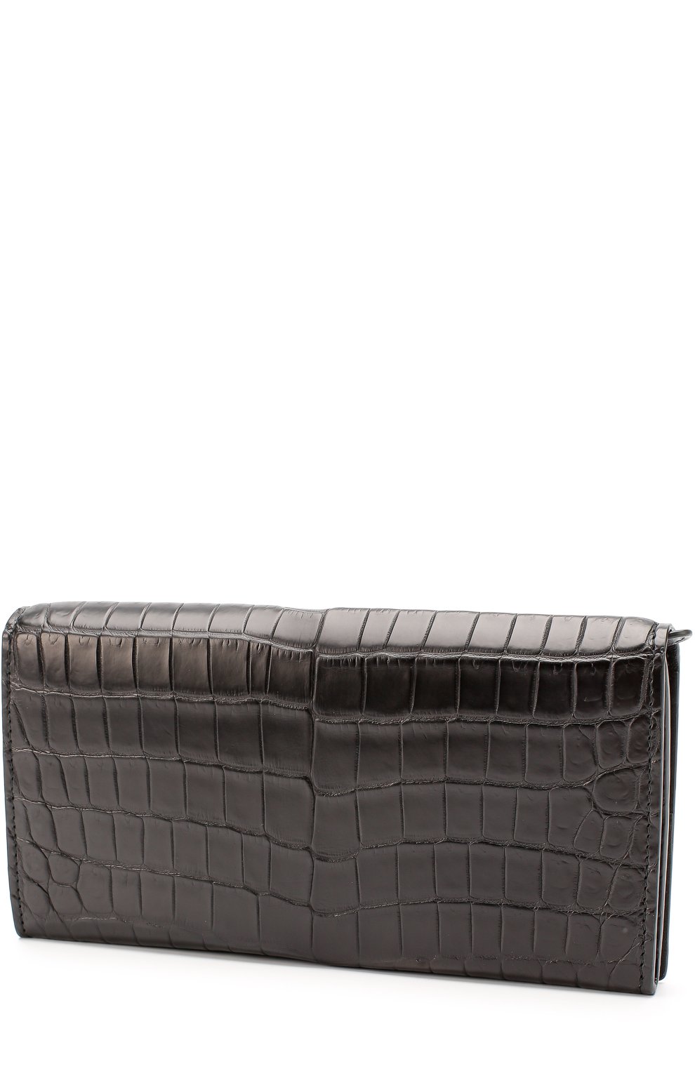 Бумажник из кожи крокодила с отделениями для кредитных карт BOTTEGA VENETA черного цвета по цене 621000 руб., арт. 432610/V912R, фото 2 Бумажник из кожи крокодила с отделениями для кредитных карт BOTTEGA VENETA, арт. 432610/V912R, фото 2