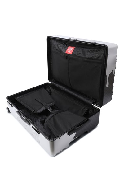 Чемодан chrome spectre SPRAYGROUND, арт. 910CL309NSZ/SILVER SIDE DRIP BLACK CHECK LARGE HAR, фото 4