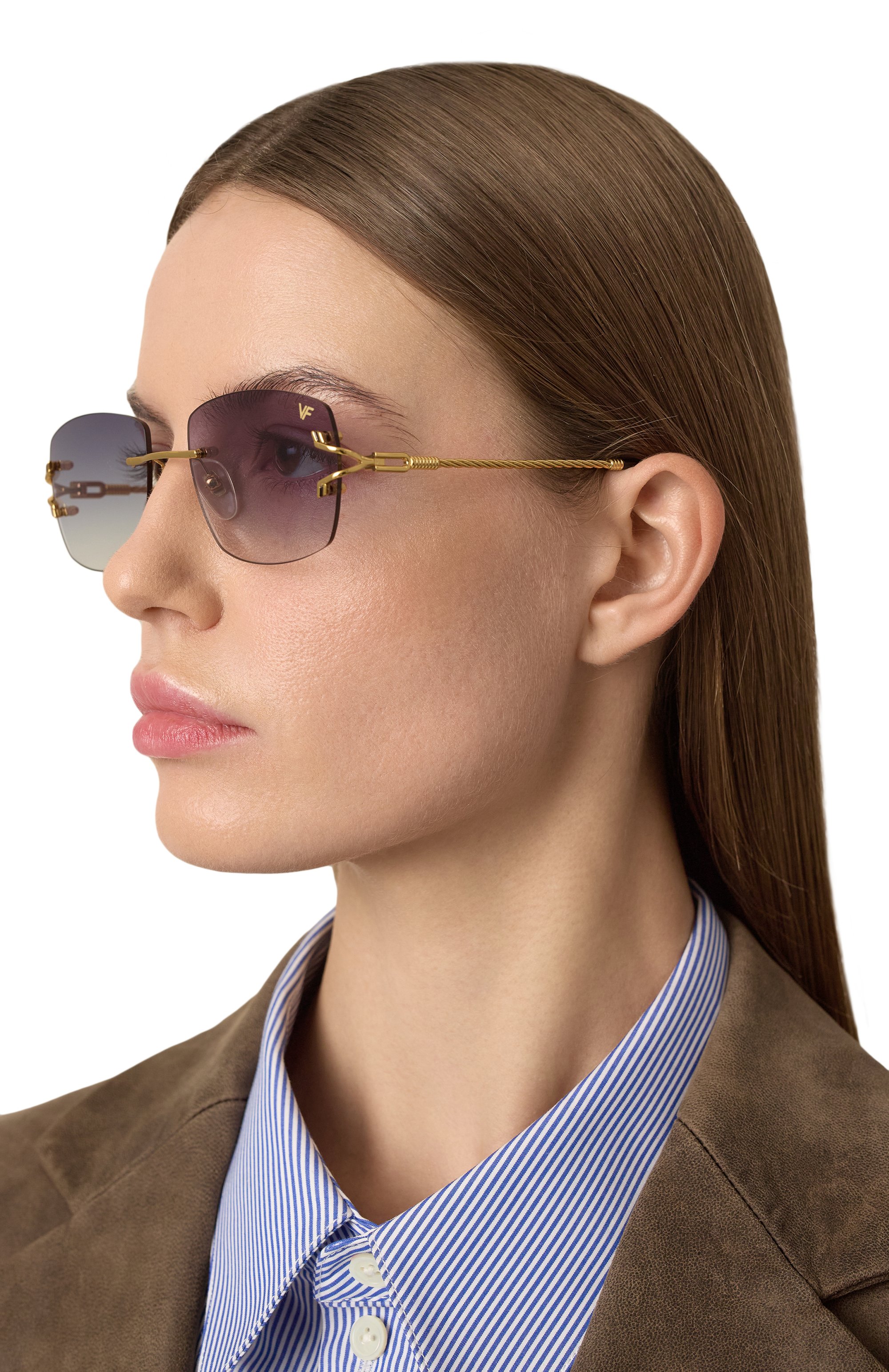 Солнцезащитные очки VINTAGE FRAMES, арт. BAL HARB0UR G0LD/ASPHALT, фото 3