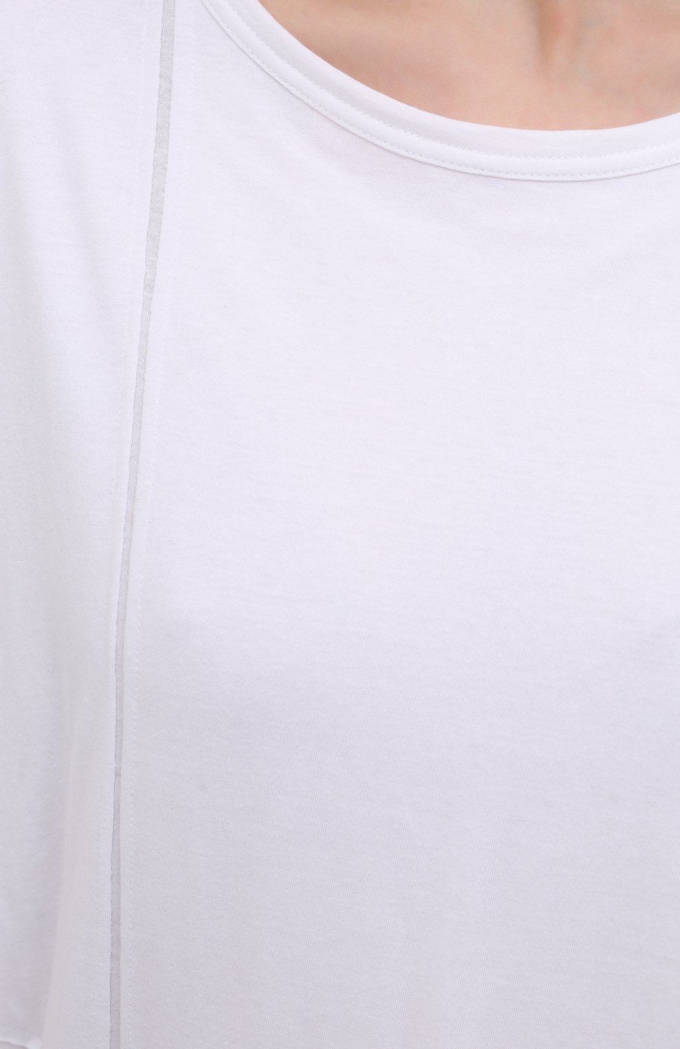 Хлопковая футболка YOHJI YAMAMOTO белого цвета по цене 41050 руб., арт. ND-T59-086, фото 5 Хлопковая футболка YOHJI YAMAMOTO, арт. ND-T59-086, фото 5