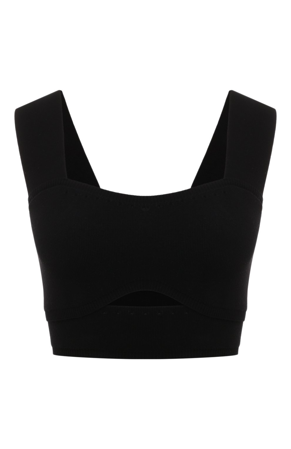 Бра-топ из вискозы AND THE BRAND черного цвета по цене 18760 руб., арт. S23-TP021-1203-900, фото 1 Бра-топ из вискозы AND THE BRAND, арт. S23-TP021-1203-900, фото 1