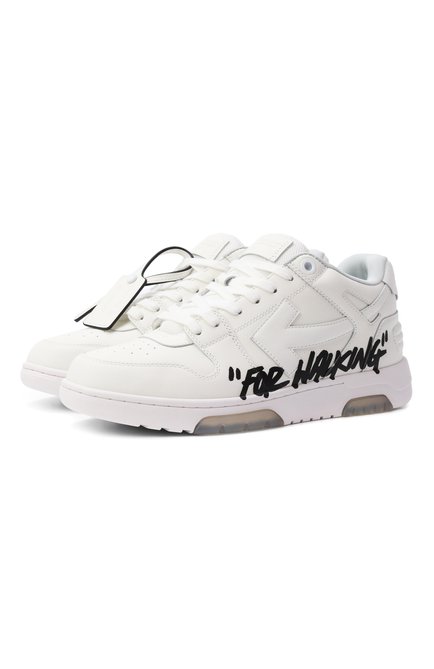 Мужские комбинированные кеды out of office OFF-WHITE, арт. 0MIA189C99LEA01A