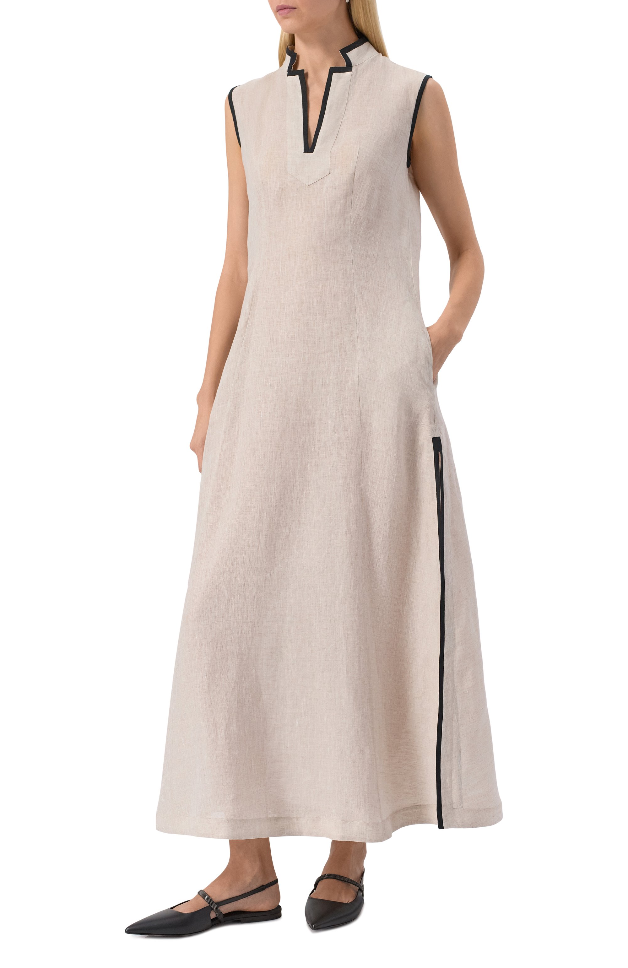 Льняное платье KITON, арт. D59324H0638811, фото 3