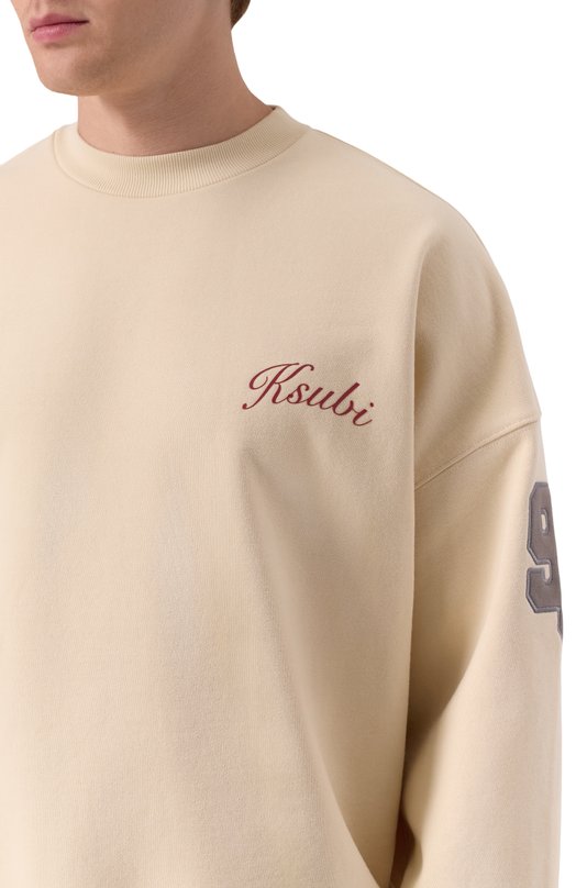 Хлопковый свитшот Ksubi MSP25FL004 Бежевый  MSP25FL004 Фото 5