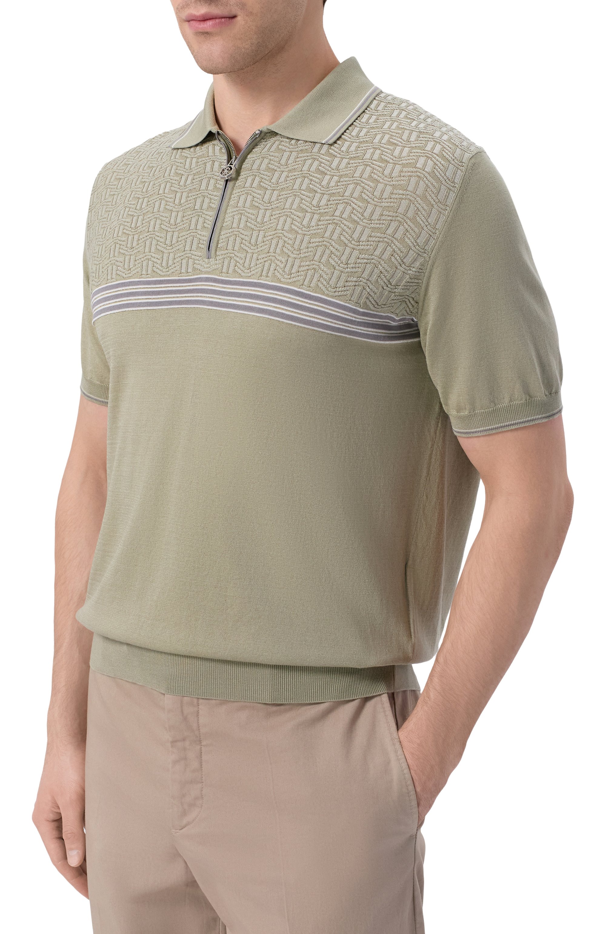 Поло из шелка и хлопка STEFANO RICCI, арт. K818117P31/F26283, фото 3