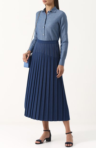 Блуза прямого кроя из смеси льна и хлопка LORO PIANA, арт. FAE8096, фото 2