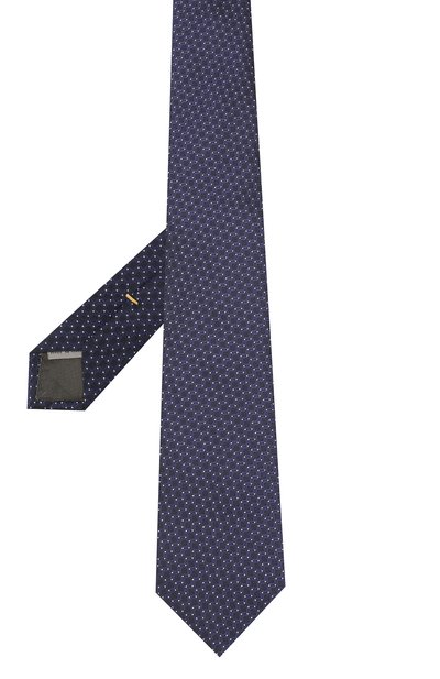 Шелковый галстук CANALI темно-синего цвета по цене 8995 руб., арт. 18/HJ02085, фото 2 Шелковый галстук CANALI, арт. 18/HJ02085, фото 2