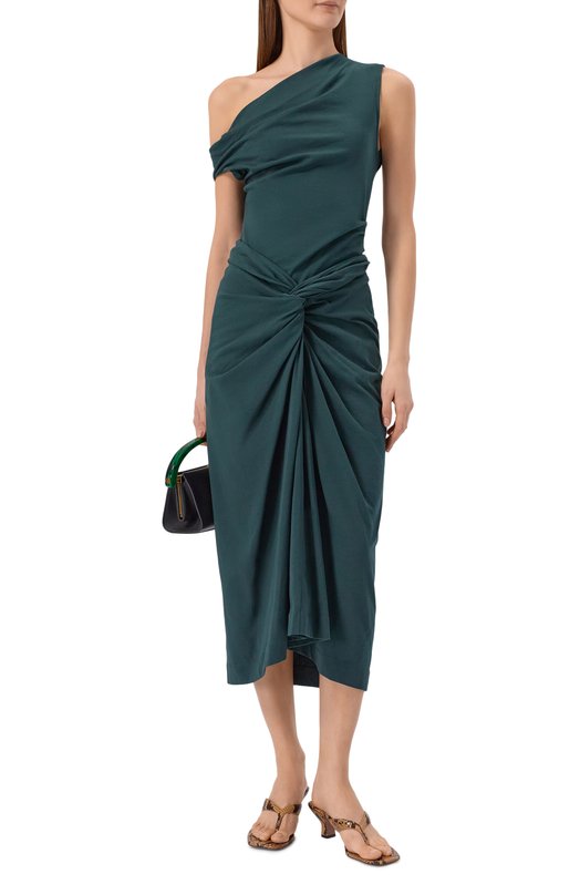 Хлопковая юбка Dries Van Noten 011109/3603 Зелёный  011109/3603 Фото 2