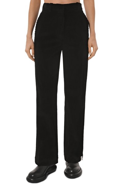 Вельветовые брюки JIL SANDER черного цвета по цене 149000 руб., арт. J40KA0233-J45256, фото 3 Вельветовые брюки JIL SANDER, арт. J40KA0233-J45256, фото 3