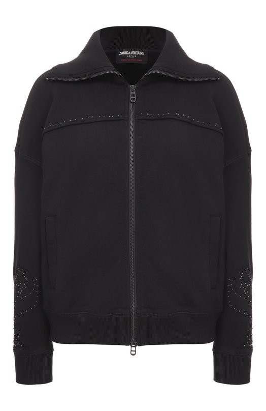 Хлопковая толстовка Zadig and Voltaire JWSS01655 Чёрный JWSS01655