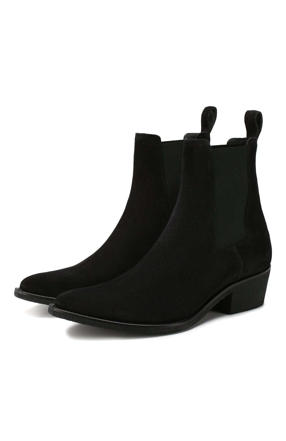 Замшевые казаки AMIRI черного цвета по цене 99500 руб., арт. Y0F20424SU, фото 1 Замшевые казаки AMIRI, арт. Y0F20424SU, фото 1