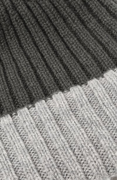 Двусторонняя шапка из кашемира FEDELI серого цвета по цене 28400 руб., арт. 6UI07305, фото 3 Двусторонняя шапка из кашемира FEDELI, арт. 6UI07305, фото 3