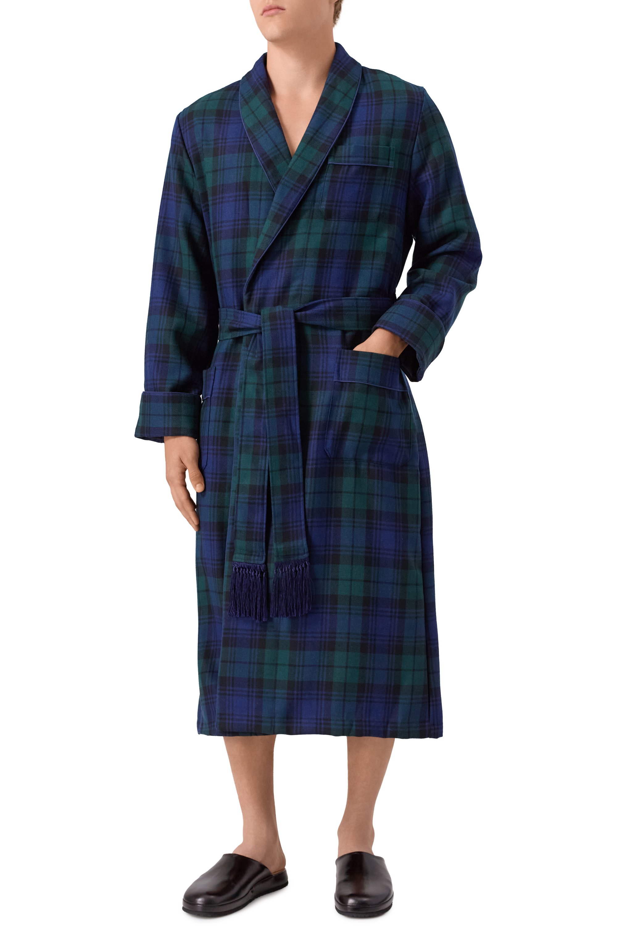 Шерстяной халат DEREK ROSE, арт. 5901/TART001, фото 2