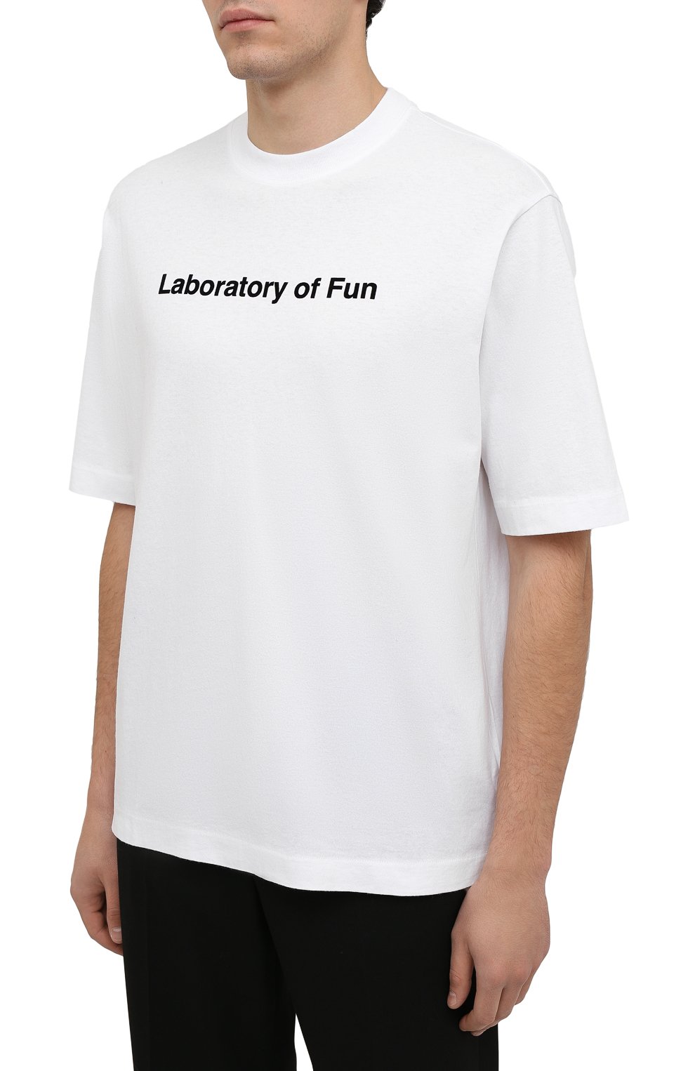 Хлопковая футболка OFF-WHITE белого цвета по цене 32550 руб., арт. 0MAA119F21JER027, фото 3 Хлопковая футболка OFF-WHITE, арт. 0MAA119F21JER027, фото 3