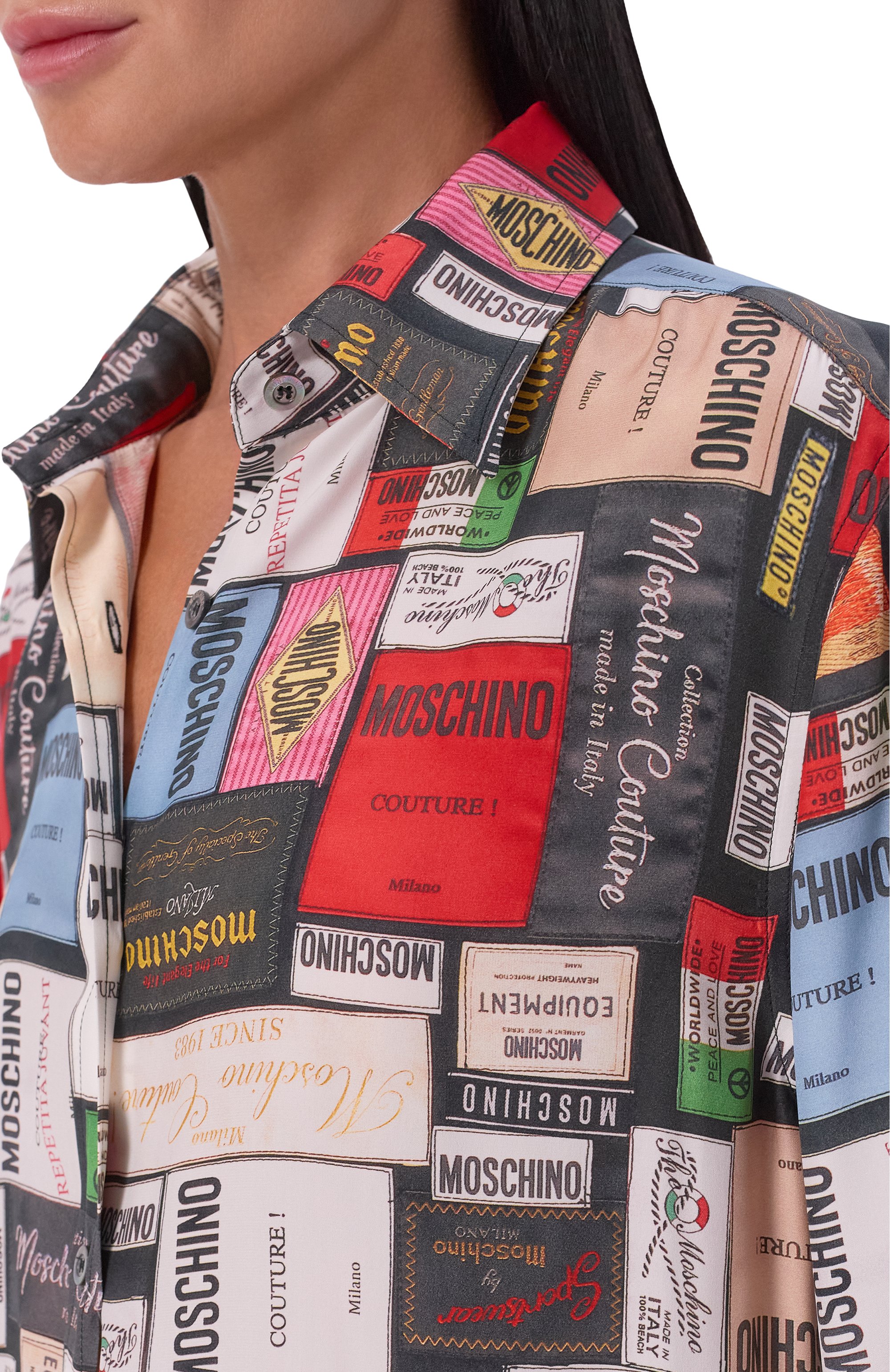 Шелковая рубашка MOSCHINO, арт. A0221/5562, фото 5