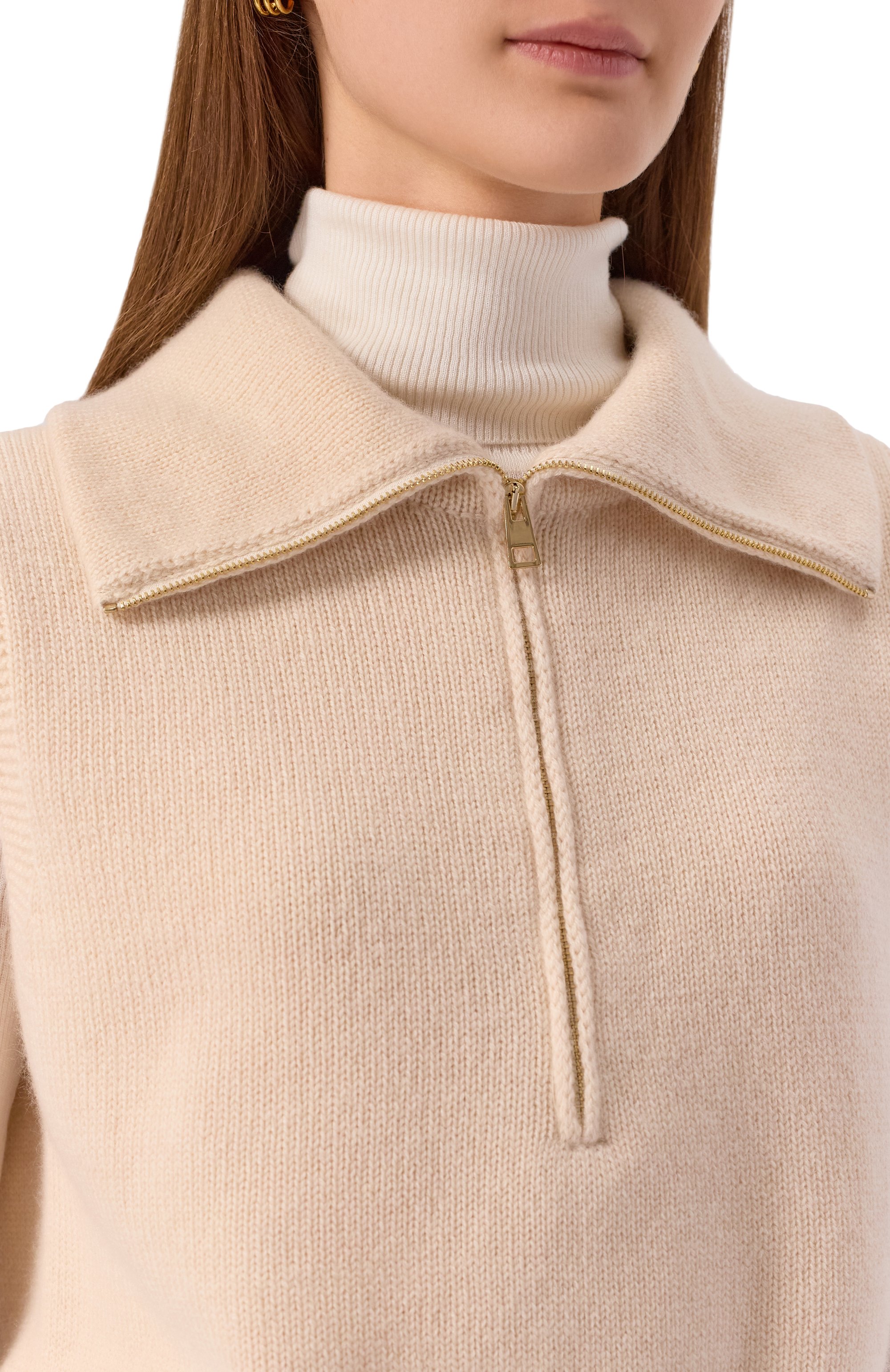 Шерстяной жилет LORENA ANTONIAZZI кремового цвета по цене 110000 руб., арт. MJ26B/1175, фото 5 Шерстяной жилет LORENA ANTONIAZZI, арт. MJ26B/1175, фото 5