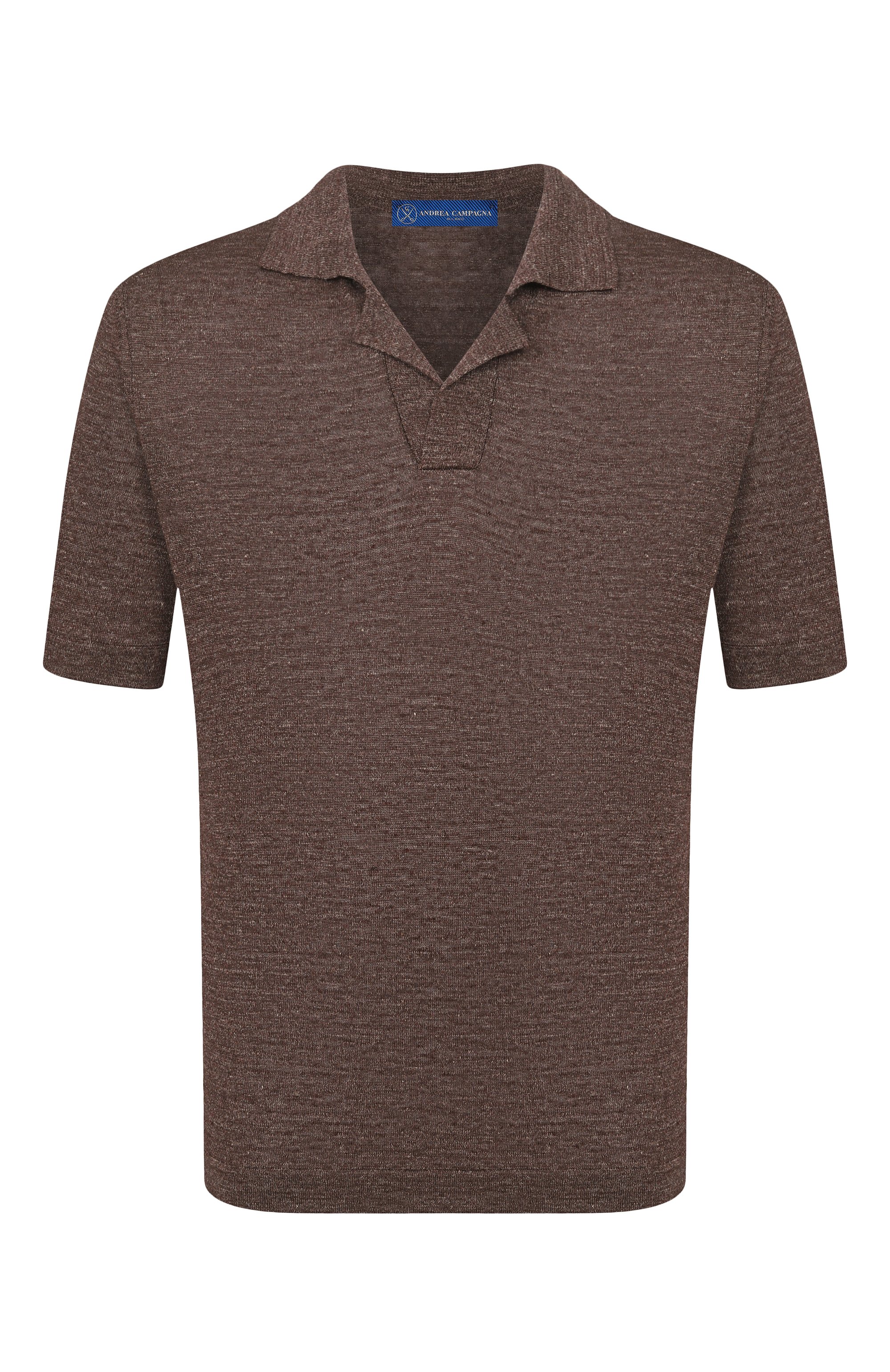 Поло изо льна и шелка ANDREA CAMPAGNA, арт. M5426-8087, фото 1
