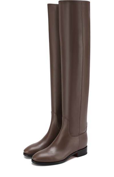 Кожаные ботфорты на низком каблуке SANTONI, арт. WSEH57519BJ2GLNTM21, фото 1