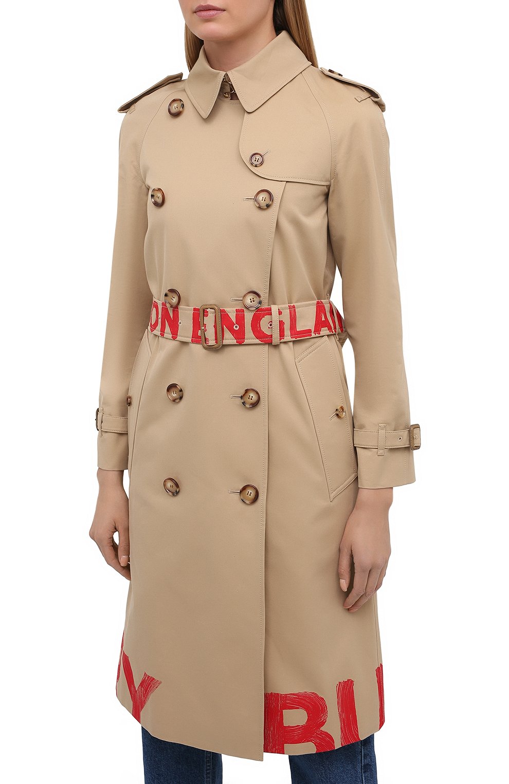 Хлопковый тренч BURBERRY бежевого цвета по цене 325500 руб., арт. 8037621, фото 3 Хлопковый тренч BURBERRY, арт. 8037621, фото 3