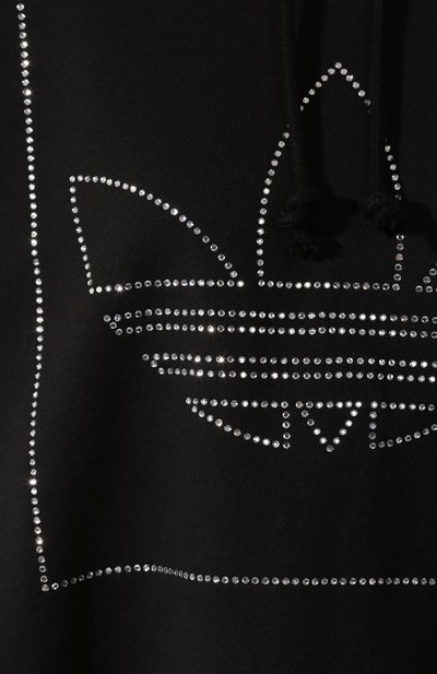 Хлопковое худи ADIDAS ORIGINALS черного цвета по цене 4820 руб., арт. FM1915, фото 5 Хлопковое худи ADIDAS ORIGINALS, арт. FM1915, фото 5
