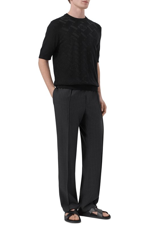 Кожаные сандалии DG Casual Dolce & Gabbana A80568/A0118 Чёрный  A80568/A0118 Фото 2