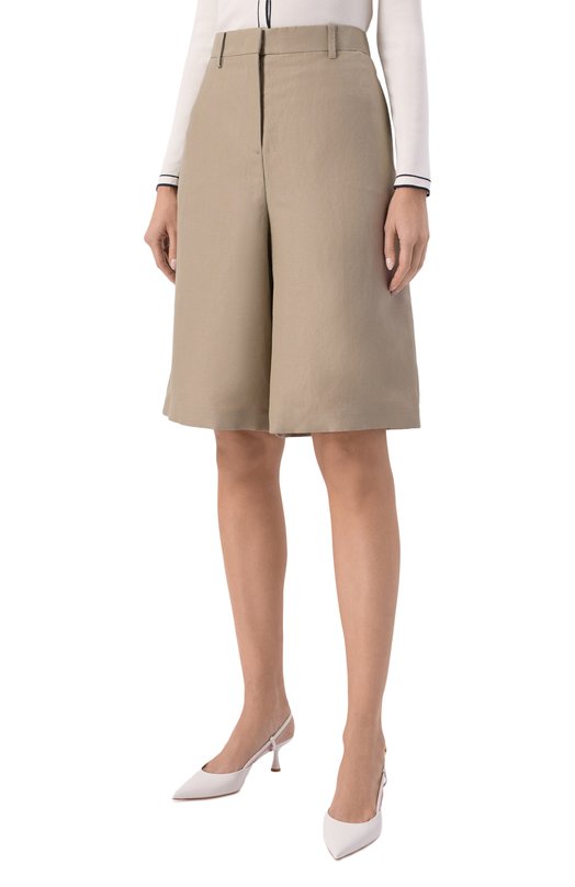 Шорты изо льна и шелка MVST M26.2PW.T011/F123 Хаки  M26.2PW.T011/F123 Фото 3