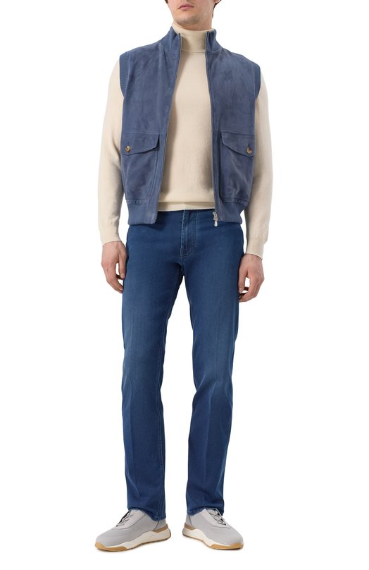 Комбинированный жилет Brunello Cucinelli M0PCL2033 Синий  M0PCL2033 Фото 2