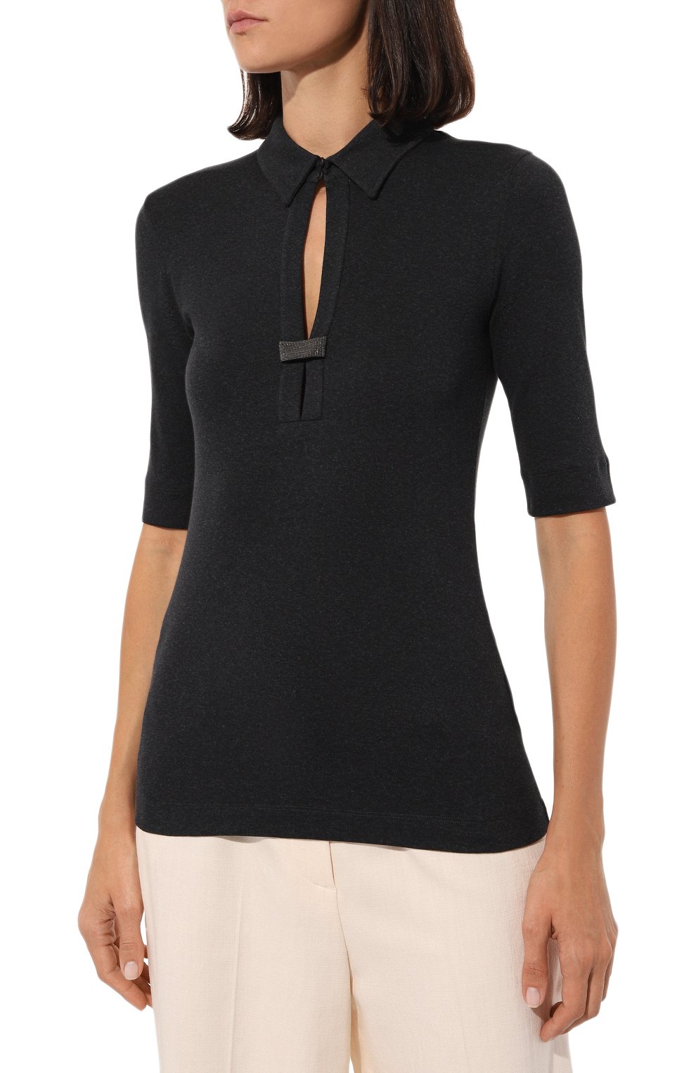 Хлопковый пуловер BRUNELLO CUCINELLI, арт. MPTC8BJ905, фото 3