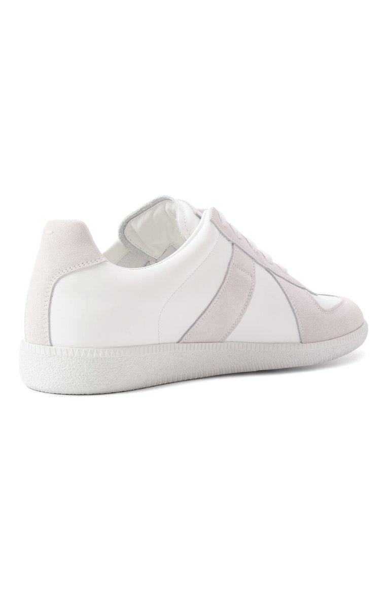 Мужские кожаные кеды replica MAISON MARGIELA белого цвета, арт. S57WS0236/P1897 | Фото 5 (Материал внутренний: Натуральная кожа, Текстиль; Подошва: Плоская; Стили: Классический; Материал утеплителя: Без утеплителя; Материал внешний: Натуральная кожа; Кросс-КТ: Низкие; Автоматизация состава: Проставлено; Автоматизация ТО: Проставлено)