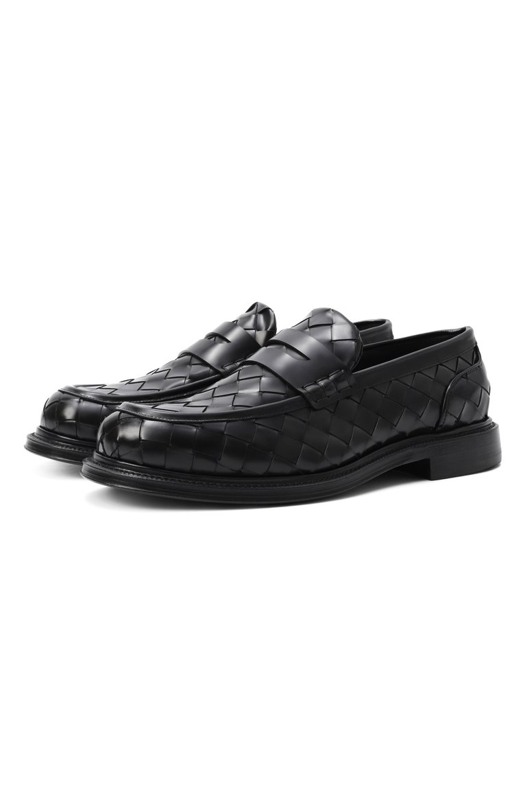 Мужские черные кожаные пенни-лоферы james BOTTEGA VENETA купить в ЦУМ ...