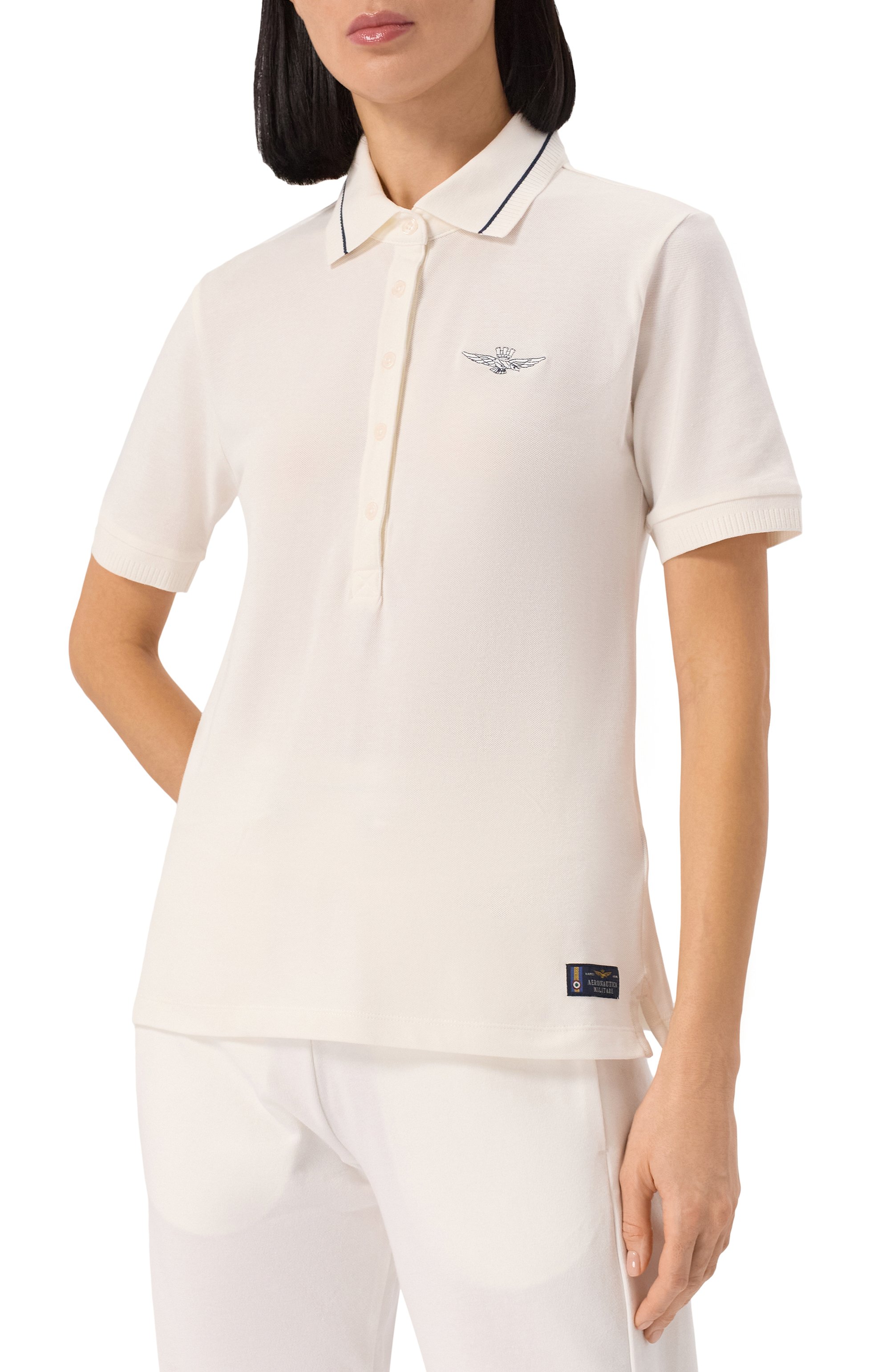 Хлопковое поло AERONAUTICA MILITARE, арт. P01846DP343, фото 3