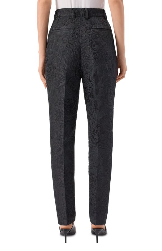 Брюки из хлопка и шелка Dolce & Gabbana FTAM2T/HJMQ0 Чёрный  FTAM2T/HJMQ0 Фото 4