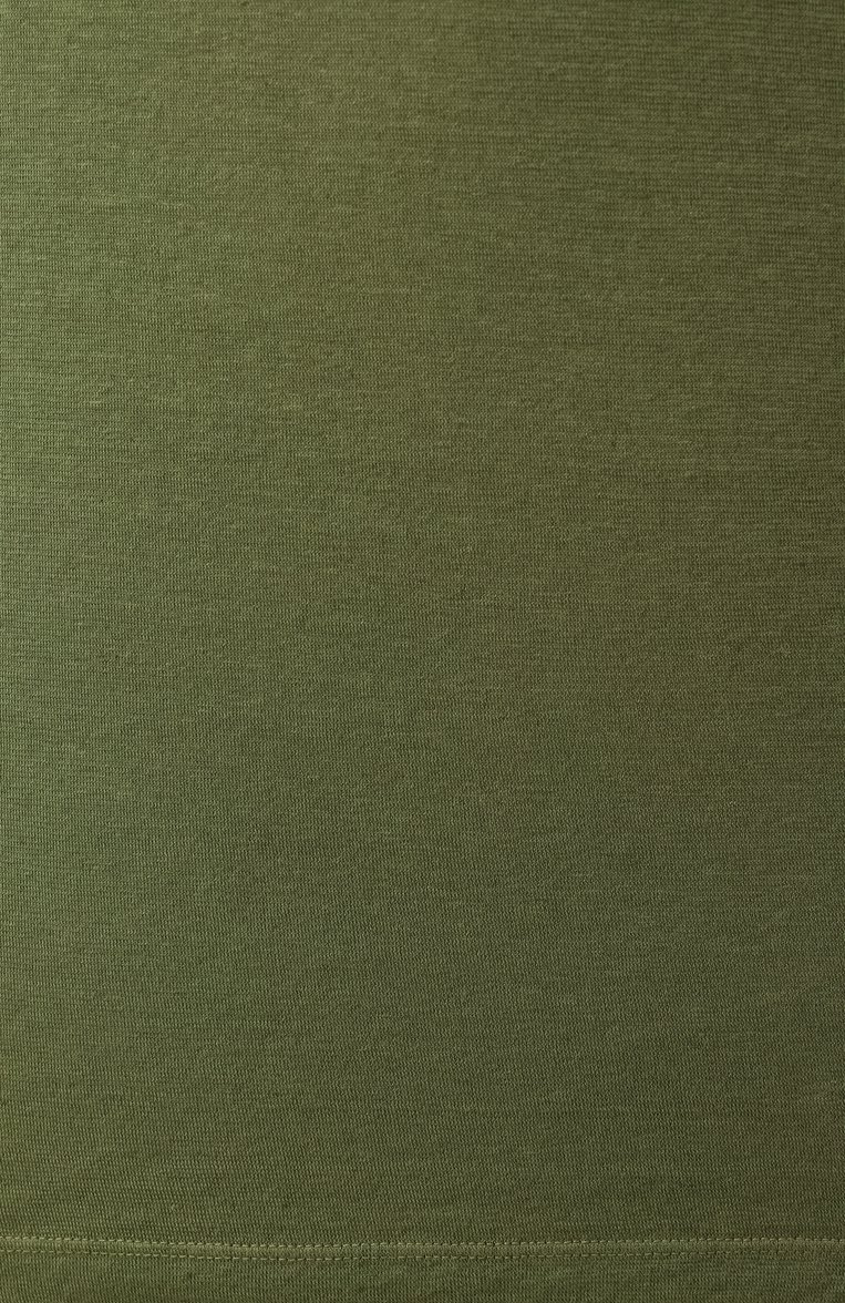 Мужская футболка из хлопка и льна 120% LINO хаки цвета, арт. 32ALIM79GR/G308/S01 | Фото 6 (Длина (для топов): Удлиненные; Материал внешний: Лен, Хлопок; Рукава: Короткие; Принт: Без принта; Стили: Кэжуэл; Кросс-КТ: Джерси; Мужское Кросс-КТ: Футболка-одежда)