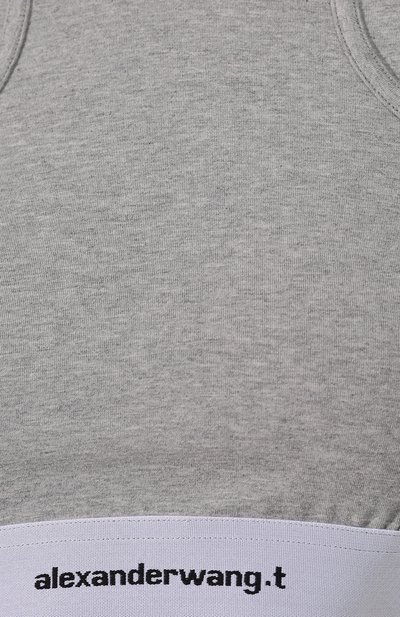 Хлопковый топ ALEXANDERWANG.T светло-серого цвета по цене 27100 руб., арт. 4CC2198001, фото 5 Хлопковый топ ALEXANDERWANG.T, арт. 4CC2198001, фото 5