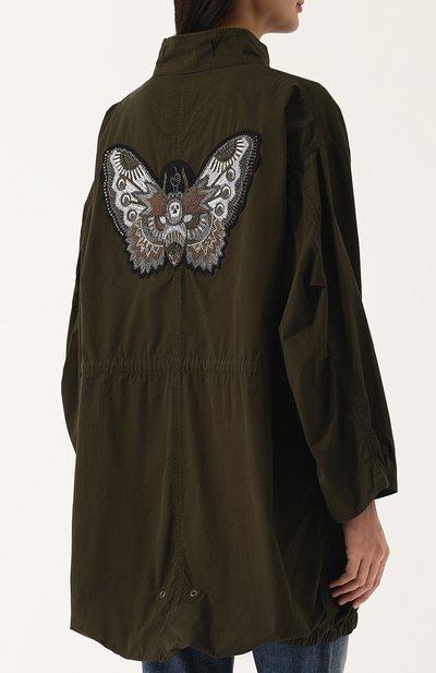 Хлопковая парка свободного кроя с декорированной спинкой ZADIG AND VOLTAIRE, арт. SGC02905F, фото 4