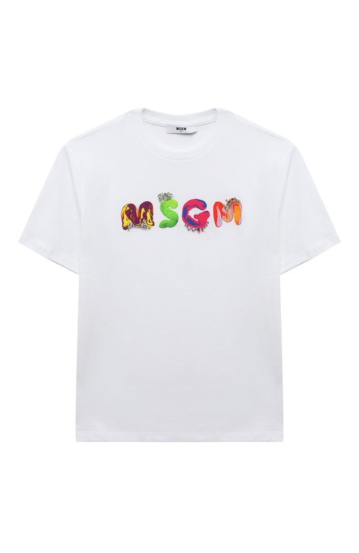 

Хлопковая футболка MSGM kids, Белый