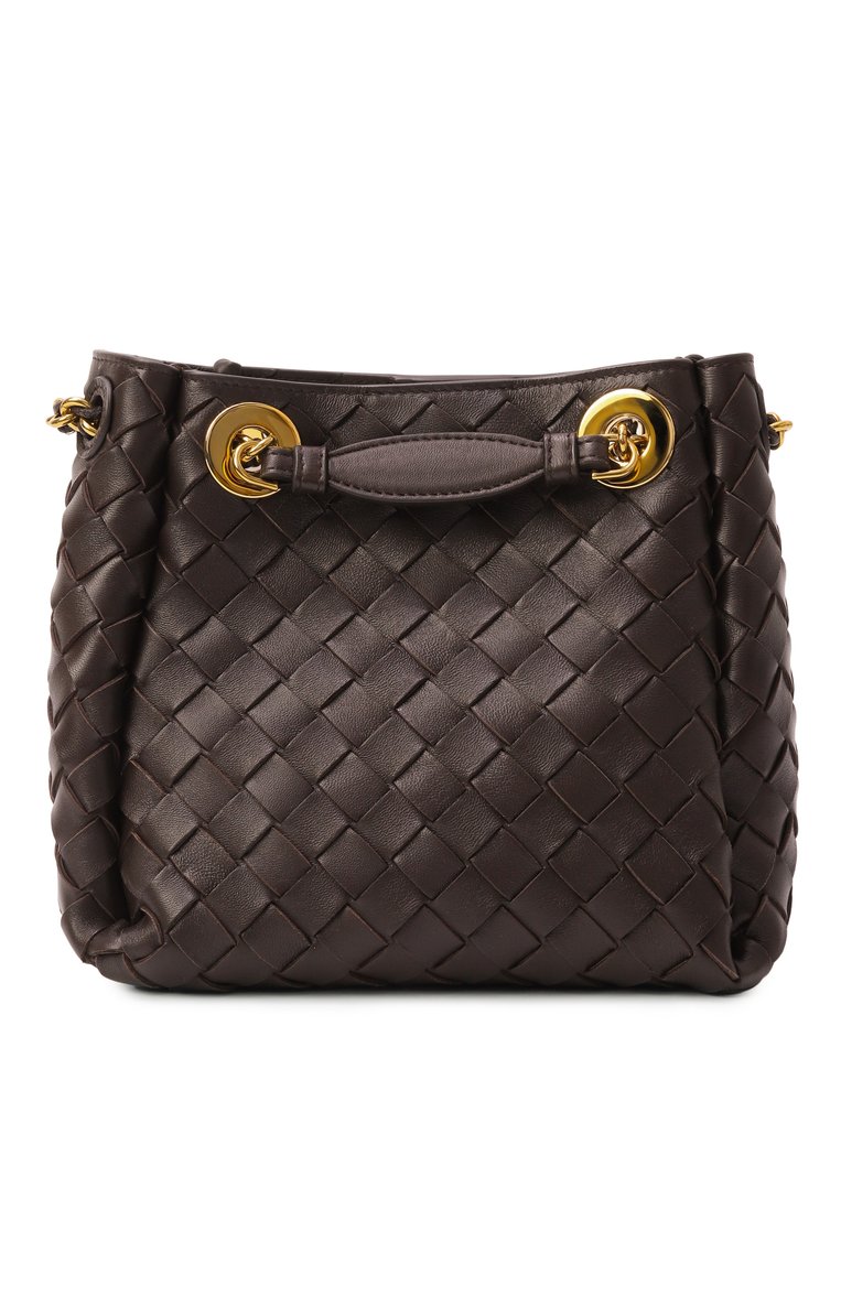Женская сумка parachute small BOTTEGA VENETA темно-коричневого цвета, арт. 817175/V4SC5 | Фото 1 (Размер: small; Автоматизация ТО: Проставлено; Материал: Натуральная кожа; Автоматизация состава: Проставлено)