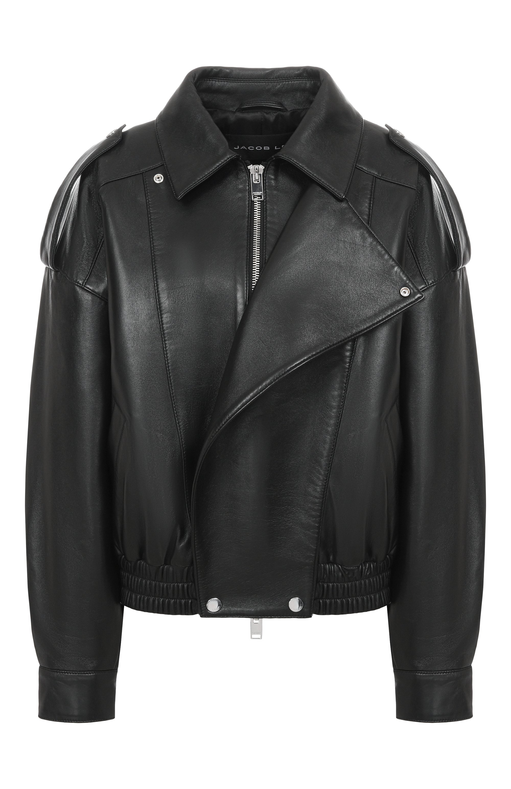 Кожаная куртка JACOB LEE черного цвета по цене 584500 руб., арт. WLJ20128AW25B-MK, фото 1 Кожаная куртка JACOB LEE, арт. WLJ20128AW25B-MK, фото 1