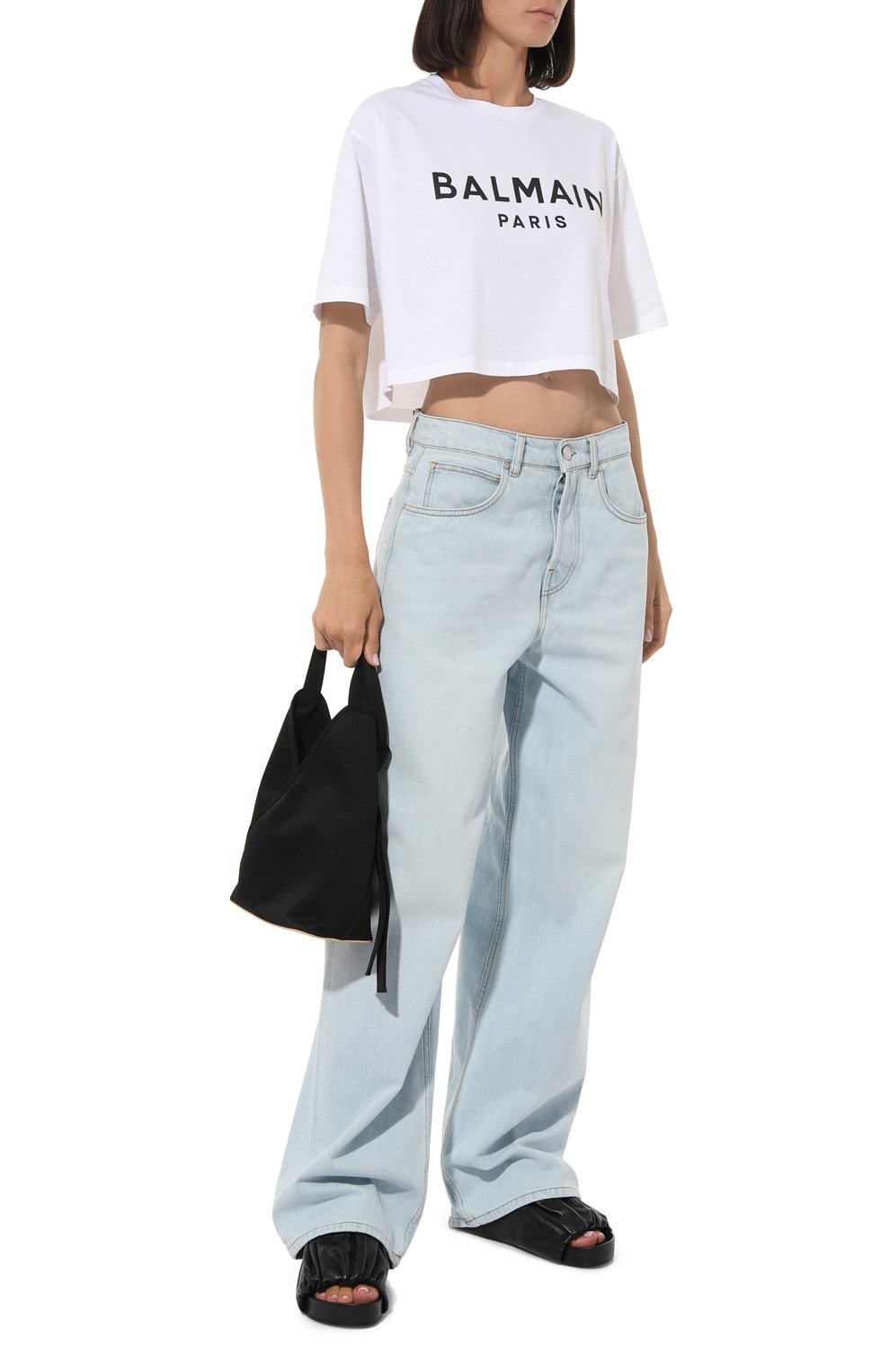 Хлопковая футболка BALMAIN, арт. AF1EE020BB02, фото 2