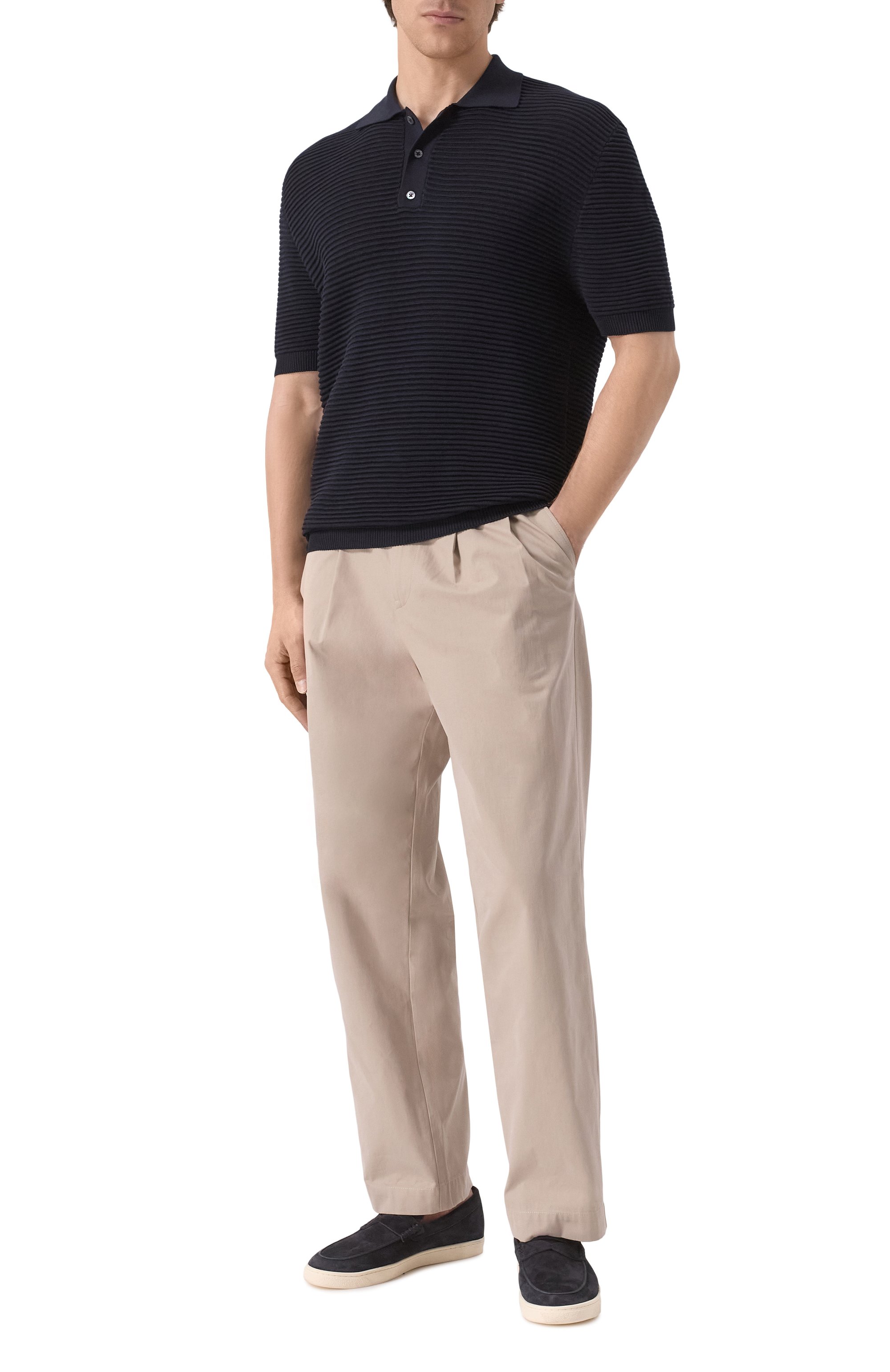 Поло из шелка и хлопка KITON, арт. UMK065917, фото 2