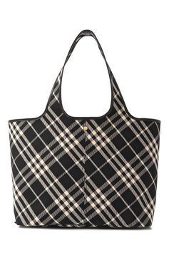 Женская сумка-тоут BURBERRY черно-белого цвета, арт. 8093978 | Фото 6 (Материал: Текстиль; Драгоценные камни: Проставлено; Материал сплава: Проставлено; Размер: large)