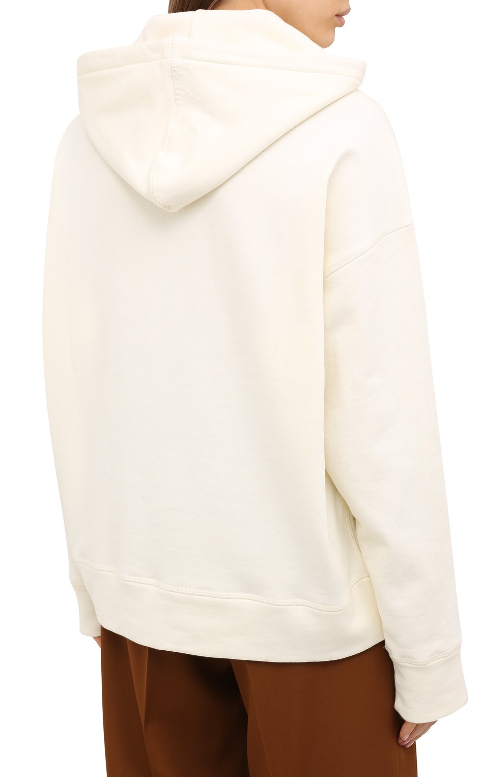 Хлопковое худи JIL SANDER кремового цвета по цене 52750 руб., арт. JPPR707515-WR248608, фото 4 Хлопковое худи JIL SANDER, арт. JPPR707515-WR248608, фото 4