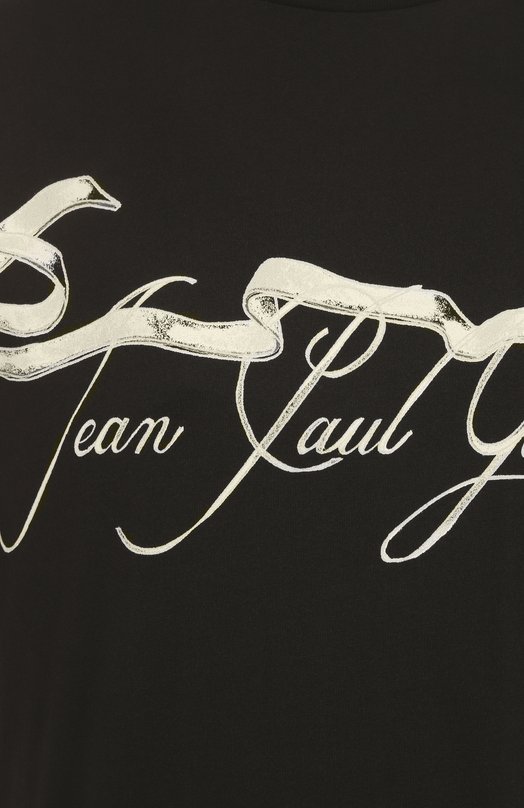 Хлопковая футболка Jean Paul Gaultier 25/34-F-TS118I-J090 Чёрный  25/34-F-TS118I-J090 Фото 6