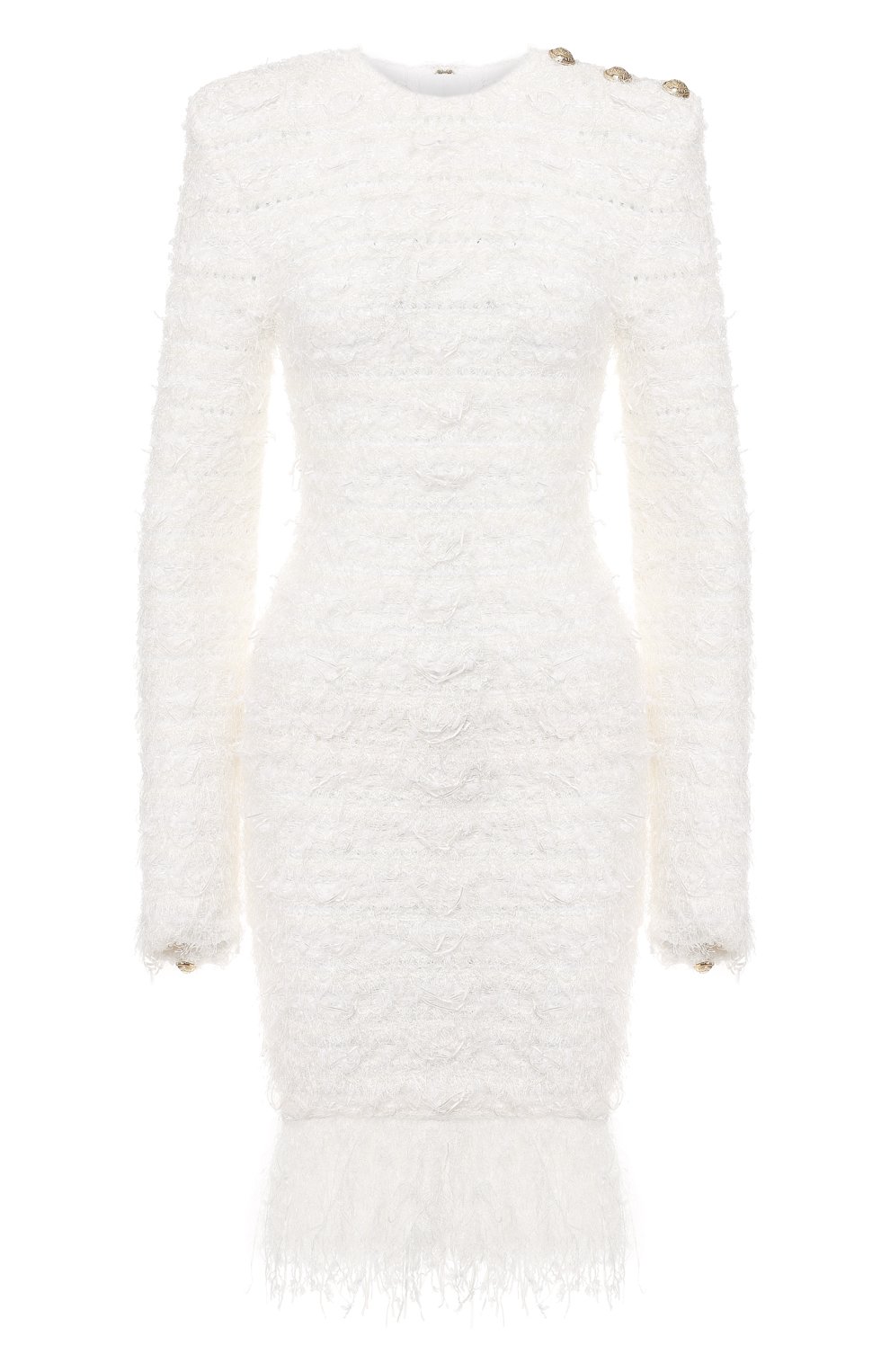 Платье BALMAIN белого цвета по цене 214500 руб., арт. TF16208/K007, фото 1 Платье BALMAIN, арт. TF16208/K007, фото 1